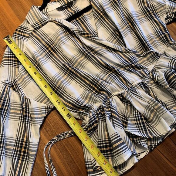 Vero Moda blouse EUC 100% cotton unlined, pull on gathered waist peplum sz M - Picture 7 of 16